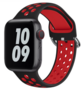 Siliconen sportband met gesp - Zwart + Rood - Geschikt voor Apple Watch 38mm / 40mm / 41mm / 42mm