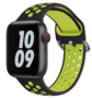 Siliconen sportband met gesp - Zwart + Geel - Geschikt voor Apple Watch 38mm / 40mm / 41mm / 42mm