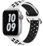 Siliconen sportband met gesp - Wit + Zwart - Geschikt voor Apple Watch 38mm / 40mm / 41mm / 42mm