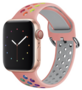 Siliconen sportband met gesp - Roze + Multicolor - Geschikt voor Apple Watch 38mm / 40mm / 41mm / 42mm