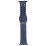 Siliconen sportband met gesp - Donkerblauw + Zwart - Geschikt voor Apple Watch 44mm / 45mm&nbsp;/ 46mm / 49mm