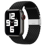 Braided nylon bandje - Zwart - Geschikt voor Apple Watch 38mm / 40mm / 41mm / 42mm