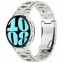 Titanium band met aansluitknop - Zilver - Samsung Galaxy watch 7 - 40mm &amp; 44mm