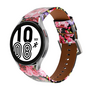 leren bandje - Bloemenprint - Samsung Galaxy watch 7 - 40mm &amp; 44mm