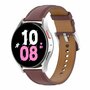 Luxe leren bandje - Donkerbruin - Samsung Galaxy watch 7 - 40mm / 44mm