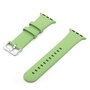 Rubberen sportbandje met gesp - Groen - Geschikt voor Apple Watch 38mm / 40mm / 41mm / 42mm