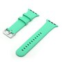 Rubberen sportbandje met gesp - Mint groen - Geschikt voor Apple Watch 38mm / 40mm / 41mm / 42mm