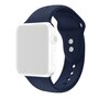 Siliconen sportbandje - Donkerblauw - Dubbele druksluiting - Geschikt voor Apple Watch 38mm / 40mm / 41mm / 42mm