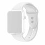 Siliconen sportbandje - Wit - Dubbele druksluiting - Geschikt voor Apple Watch 44mm / 45mm&nbsp;/ 46mm / 49mm