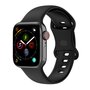 Siliconen sportbandje - Zwart - Maat: M/L - Geschikt voor Apple Watch 44mm / 45mm&nbsp;/ 46mm / 49mm