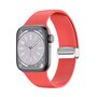 Siliconen bandje - Folding Buckle - Rood - Geschikt voor Apple Watch 38mm / 40mm / 41mm / 42mm