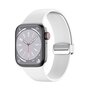 Siliconen bandje - Folding Buckle - Wit - Geschikt voor Apple Watch 38mm / 40mm / 41mm / 42mm