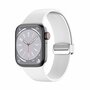 Siliconen bandje - Folding Buckle - Wit - Geschikt voor Apple Watch 44mm / 45mm&nbsp;/ 46mm / 49mm