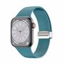 Siliconen bandje - Folding Buckle - Cyaan - Geschikt voor Apple Watch 44mm / 45mm&nbsp;/ 46mm / 49mm