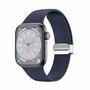 Siliconen bandje - Folding Buckle - Donkerblauw - Geschikt voor Apple Watch 44mm / 45mm&nbsp;/ 46mm / 49mm