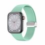 Siliconen bandje - Folding Buckle - Lichtgroen - Geschikt voor Apple Watch 44mm / 45mm&nbsp;/ 46mm / 49mm