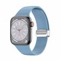 Siliconen bandje - Folding Buckle - Blauw - Geschikt voor Apple Watch 44mm / 45mm&nbsp;/ 46mm / 49mm