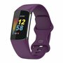 FitBit Charge 5 &amp; 6 Sportbandje met dubbele lus - Donkerpaars - Maat: S