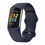 FitBit Charge 5 &amp; 6 Sportbandje met dubbele lus - Donkerblauw - Maat: S