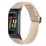 FitBit Charge 5 &amp; 6 Elastische solo loop nylon bandje - Beige