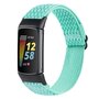 FitBit Charge 5 &amp; 6 Elastische solo loop nylon bandje - Turquoise