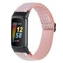 FitBit Charge 5 &amp; 6 Elastische solo loop nylon bandje - Roze