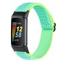 FitBit Charge 5 &amp; 6 Elastische solo loop nylon bandje - Mint groen