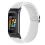 FitBit Charge 5 &amp; 6 Elastische solo loop nylon bandje - Wit