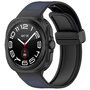 Hybrid leer + siliconen band - Donkerblauw - Samsung Galaxy Watch Ultra 47mm