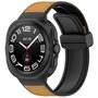 Hybrid leer + siliconen band - Lichtbruin - Samsung Galaxy Watch Ultra 47mm