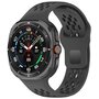 Siliconen sportband Holes Style - Zwart - Samsung Galaxy Watch Ultra 47mm