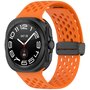 D-buckle siliconen sportband - Oranje - Samsung Galaxy Watch Ultra 47mm