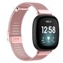 Fitbit Versa 3/4 &amp; Sense 1/2 - Milanese bandje met klemsluiting - Ros&eacute; goud