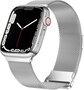 Milanese band - Zilver - Extra sterke magneet - Geschikt voor Apple Watch 44mm / 45mm&nbsp;/ 46mm / 49mm