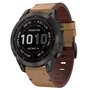 Leren bandje - Lichtbruin - Garmin Epix Gen 2 (47mm) / MARQ / Quatix 7/6/5