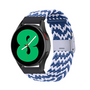 Braided nylon bandje - Blauw / wit - Xiaomi Mi Watch / Xiaomi Watch S1 / S1 Pro / S1 Active / Watch S2