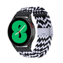 Braided nylon bandje - Zwart / wit - Xiaomi Mi Watch / Xiaomi Watch S1 / S1 Pro / S1 Active / Watch S2