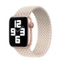 Braided Solo Loop nylon bandje - Maat: M - Sterrenlicht / Starlight - Geschikt voor Apple Watch 44mm / 45mm&nbsp;/ 46mm / 49mm