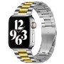 Stalen schakelband - Zilver met goud - Geschikt voor Apple watch 44mm / 45mm&nbsp;/ 46mm / 49mm