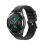 leer + siliconen bandje - Zwart - Huawei Watch GT 2 Pro / GT 3 Pro - 46mm