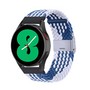 Braided nylon bandje - Blauw / wit - Huawei Watch GT 2 Pro / GT 3 Pro - 46mm