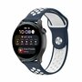 Sport Edition siliconen band - Donkerblauw + wit - Huawei Watch GT 2 Pro / GT 3 Pro - 46mm