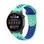 Sport Edition siliconen band - Mintgroen + blauw - Huawei Watch GT 2 Pro / GT 3 Pro - 46mm