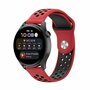 Sport Edition siliconen band - Rood + zwart - Huawei Watch GT 2 Pro / GT 3 Pro - 46mm