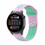 Sport Edition siliconen band - Roze + groen - Huawei Watch GT 2 Pro / GT 3 Pro - 46mm