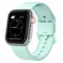 Soft siliconen bandje met gespsluiting - Mint groen - Geschikt voor Apple Watch 38mm / 40mm / 41mm / 42mm