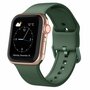 Soft siliconen bandje met gespsluiting - Dennengroen - Geschikt voor Apple Watch 38mm / 40mm / 41mm / 42mm