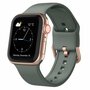 Soft siliconen bandje met gespsluiting - Olijfgroen - Geschikt voor Apple Watch 38mm / 40mm / 41mm / 42mm