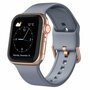 Soft siliconen bandje met gespsluiting - Blauwgrijs - Geschikt voor Apple Watch 38mm / 40mm / 41mm / 42mm