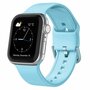 Soft siliconen bandje met gespsluiting - Lichtblauw - Geschikt voor Apple Watch 38mm / 40mm / 41mm / 42mm